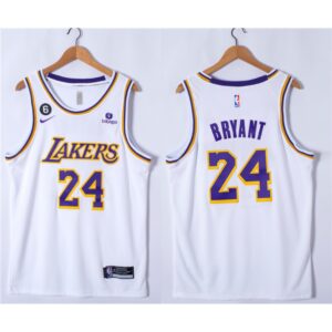 68644241b1eca_1 Men's Los Angeles Lakers #24 Kobe Bryant White With NO.6 Patch Stitched Basketball Jersey