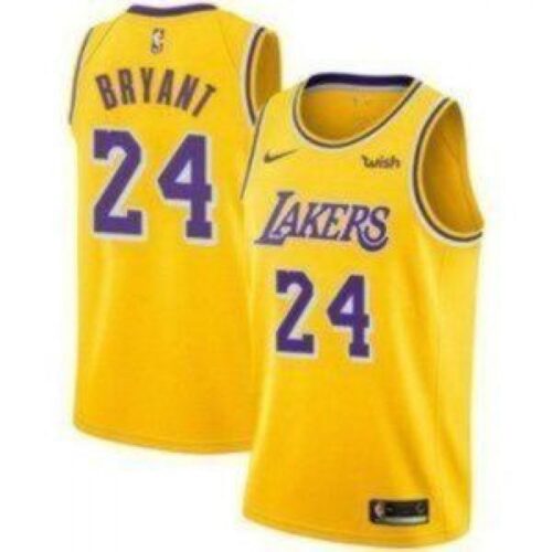 6864424d01010_1 Men's Los Angeles Lakers #24 Kobe Bryant Yellow Stitched NBA Jersey