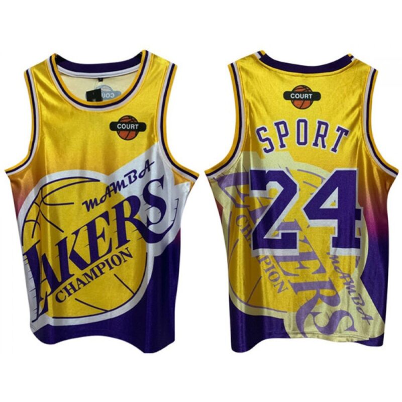 68644271dd9ef_1 Men's Los Angeles Lakers #24 Kobe Bryant Yellow Print Basketball Jersey