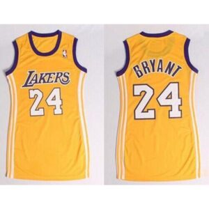 6864429368d65_1 Lakers #24 Kobe Bryant Gold Women's Dress Stitched NBA Jersey
