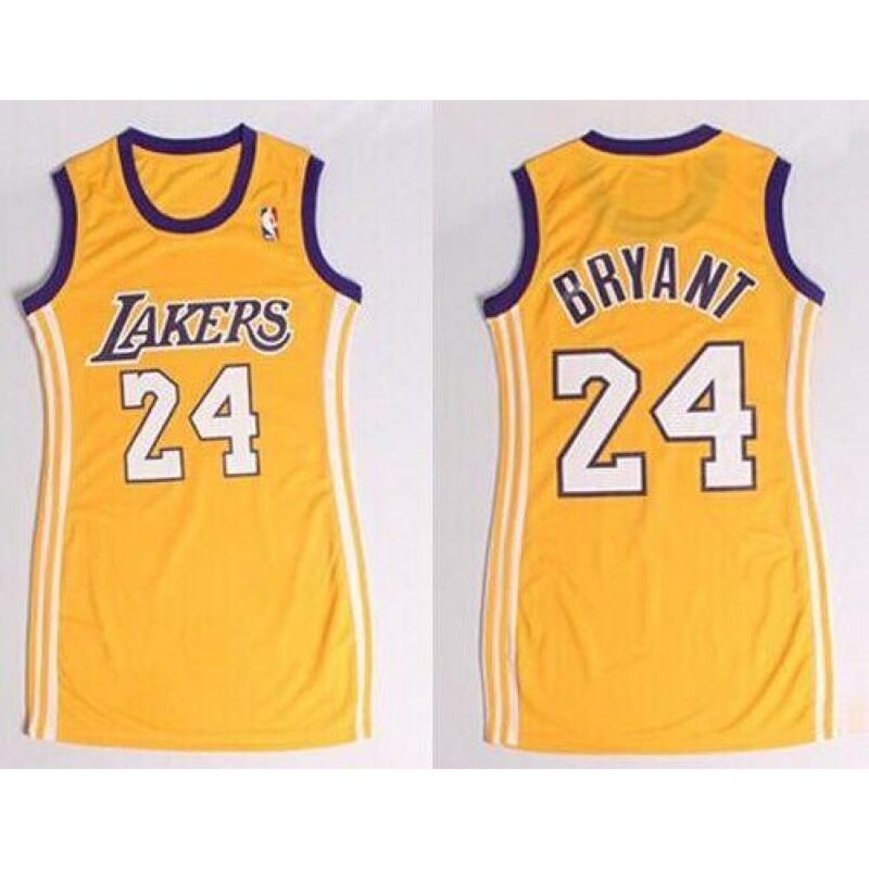 6864429368d65_1 Lakers #24 Kobe Bryant Gold Women's Dress Stitched NBA Jersey