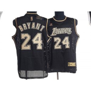686442dd8ff61_1 Lakers #24 Kobe Bryant Stitched Black Grey Number NBA Jersey