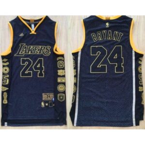 686442f431001_1 Lakers #24 Kobe Bryant Black Serpentine Retirement Memorial Stitched NBA Jersey