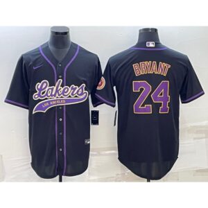 68644319ce062_1 Men's Los Angeles Lakers #24 Kobe Bryant Black Cool Base Stitched Baseball Jersey