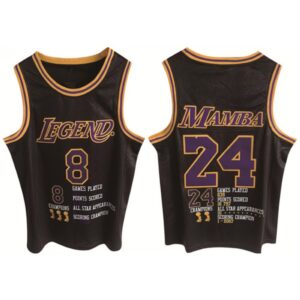 6864432bb8a75_1 Men's Los Angeles Lakers Front #8 Back #24 Kobe Bryant Black Print Basketball Jersey