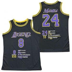 6864433b1f712_1 Men's Los Angeles Lakers Front #8 'Legend' Back #24 'Mamba' Kobe Bryant Black Stitched Jersey