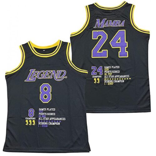 6864433b1f712_1 Men's Los Angeles Lakers Front #8 'Legend' Back #24 'Mamba' Kobe Bryant Black Stitched Jersey