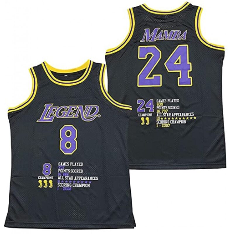6864433b1f712_1 Men's Los Angeles Lakers Front #8 'Legend' Back #24 'Mamba' Kobe Bryant Black Stitched Jersey
