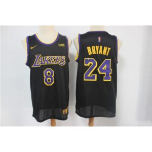 68644345b5305_1 Men's Los Angeles Lakers Front #8 Back #24 Kobe Bryant Black Stitched Jersey