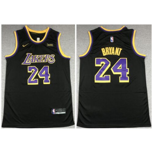 6864435096129_1 Men's Los Angeles Lakers #24 Kobe Bryant Black Stitched NBA Jersey