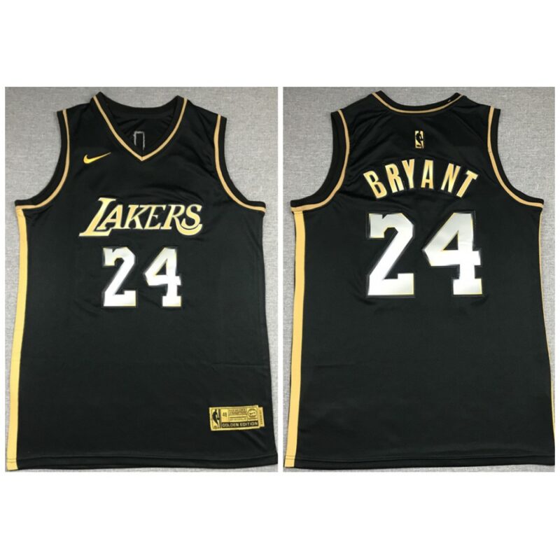 686443586b315_1 Men's Los Angeles Lakers #24 Kobe Bryant Black Gold Edition New Blue Silver Logo 2020-21 Stitched Jersey