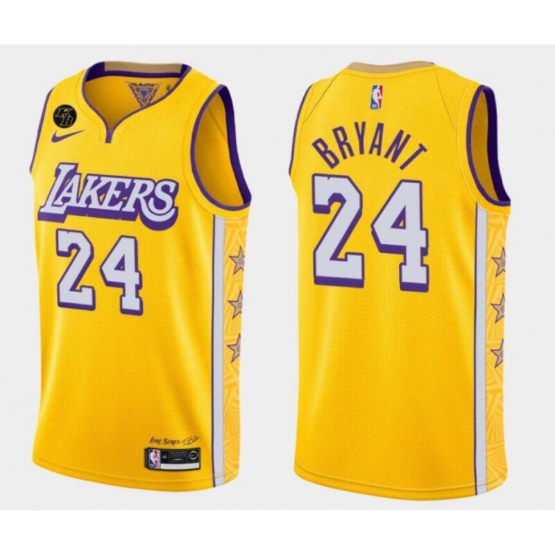 6864437c8d47d_1 Men's Los Angeles Lakers #24 Kobe Bryant With Kobe Patch Gold Stitched Jersey