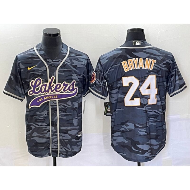 686443ac612d4_1 Men's Los Angeles Lakers #24 Kobe Bryant Gray Camo Cool Base With Patch Stitched Baseball Jersey