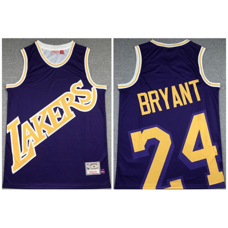 686443bb552d6_1 Men's Los Angeles Lakers #24 Kobe Bryant Purple Big Face Stitched Jersey