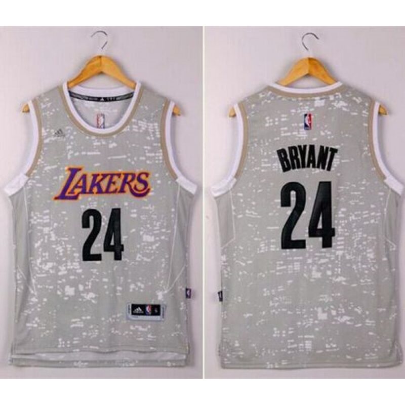 68644407d0270_1 Lakers #24 Kobe Bryant Grey City Light Stitched NBA Jersey