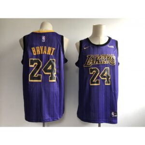 6864440b4a17f_1 Men's Los Angeles Lakers #24 Kobe Bryant Purple 2018/19 City Edition Swingman Stitched NBA Jersey