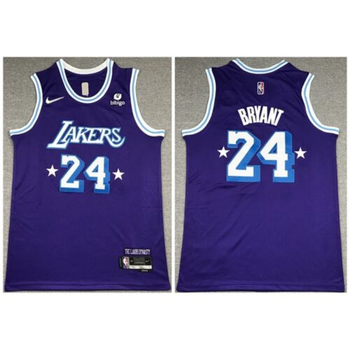68644412482b0_1 Men's Los Angeles Lakers #24 Kobe Bryant Purple City Edition75th Anniversary Yellow Stitched Basketball Jersey