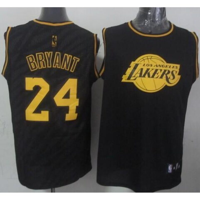 6864444756a86_1 Lakers #24 Kobe Bryant Black Precious Metals Fashion Stitched NBA Jersey