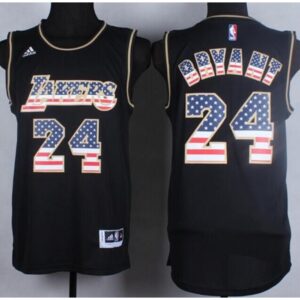 6864444add28b_1 Lakers #24 Kobe Bryant Black USA Flag Fashion Stitched NBA Jersey