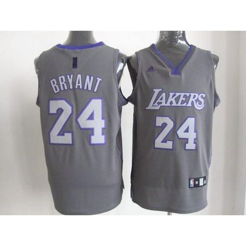 6864445217dc6_1 Lakers #24 Kobe Bryant Grey Graystone Fashion Stitched NBA Jersey