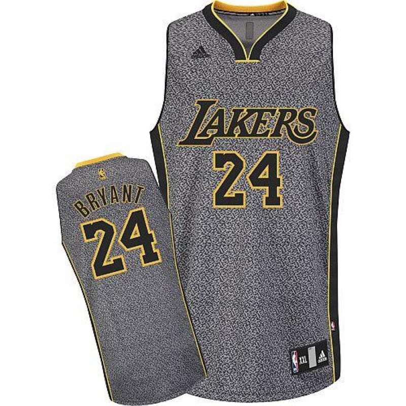6864445587990_1 Lakers #24 Kobe Bryant Grey Static Fashion Stitched NBA Jersey