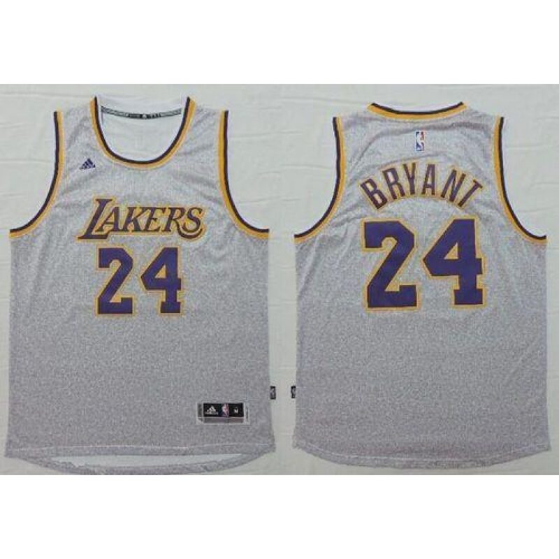 686444592c732_1 Lakers #24 Kobe Bryant Grey Fashion Stitched NBA Jersey