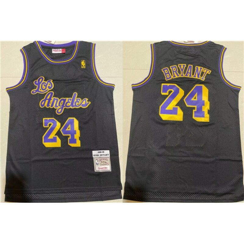 6864448682942_1 Men's Los Angeles Lakers #24 Kobe Bryant Black Throwback basketball Jersey