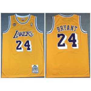 6864449e8fd2d_1 Men's Los Angeles Lakers #24 Kobe Bryant Gold 60th Season Throwback Stitched Jersey