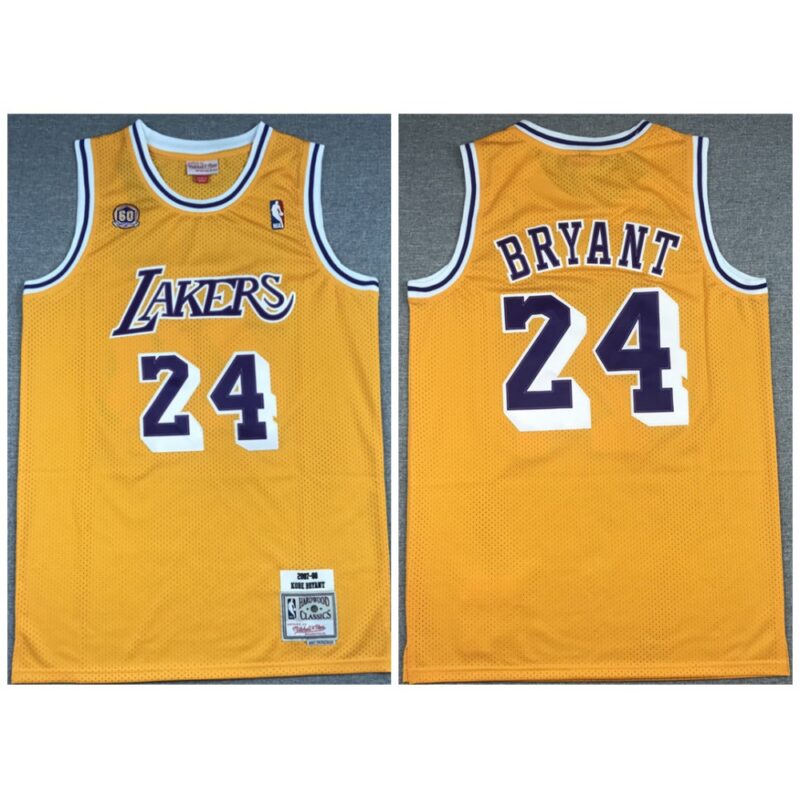 6864449e8fd2d_1 Men's Los Angeles Lakers #24 Kobe Bryant Gold 60th Season Throwback Stitched Jersey