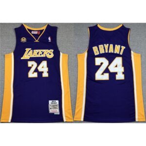 686444b3b08ff_1 Men's Los Angeles Lakers #24 Kobe Bryant Purple 60th Anniversary Throwback basketball Jersey