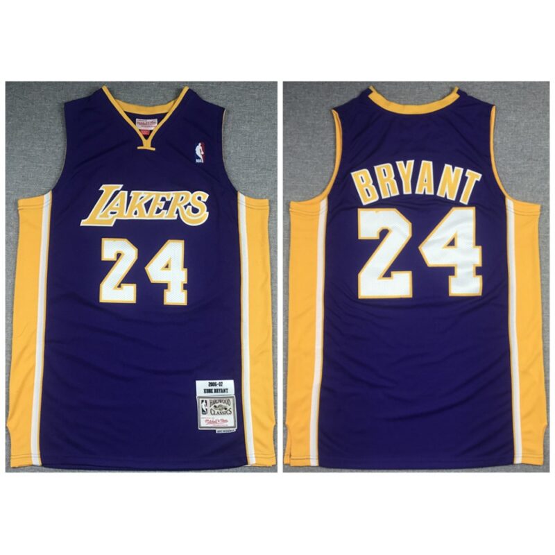 686444bde0a67_1 Men's Los Angeles Lakers #24 Kobe Bryant Purple 2006-2007 Throwback Stitched Jersey