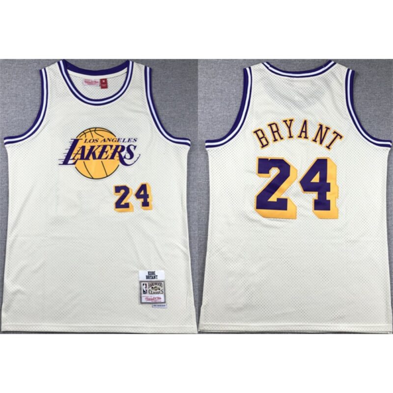 686444c162d59_1 Men's Los Angeles Lakers #24 Kobe Bryant White Throwback basketball Jersey