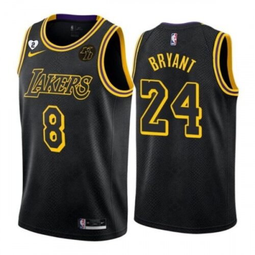 686444d366342_1 Men's Los Angeles Lakers Front #8 Back #24 Kobe Bryant With KB Patch &Gigi Patch Black Stitched Jersey