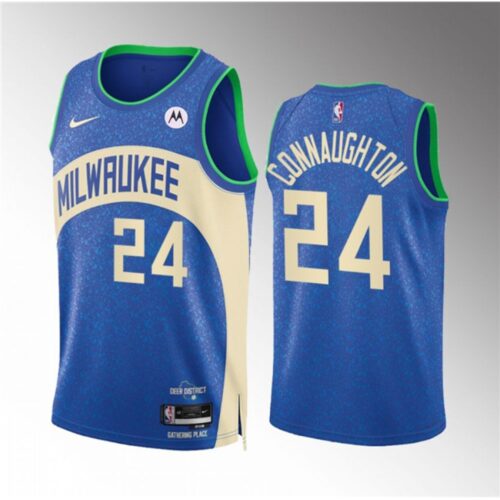 686444f5e6a40_1 Men's Milwaukee Bucks #24 Pat Connaughton 2023/24 Blue City Edition Stitched Basketball Jersey