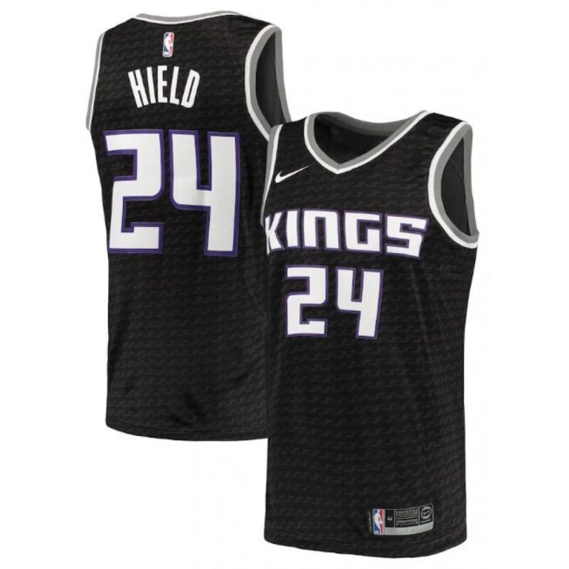 6864451886871_1 Men's Sacramento Kings #24 Buddy Hield Black Statement Editon Stitched Jersey