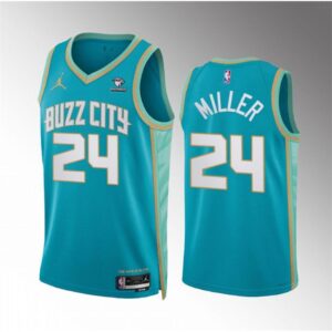 686445347798f_1 Men's Charlotte Hornets #24 Brandon Miller Teal 2023/24 City Edition Stitched Basketball Jersey