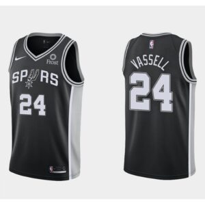 6864456c5020f_1 Men's San Antonio Spurs #24 Devin Vassell Black Icon Edition Stitched Jersey