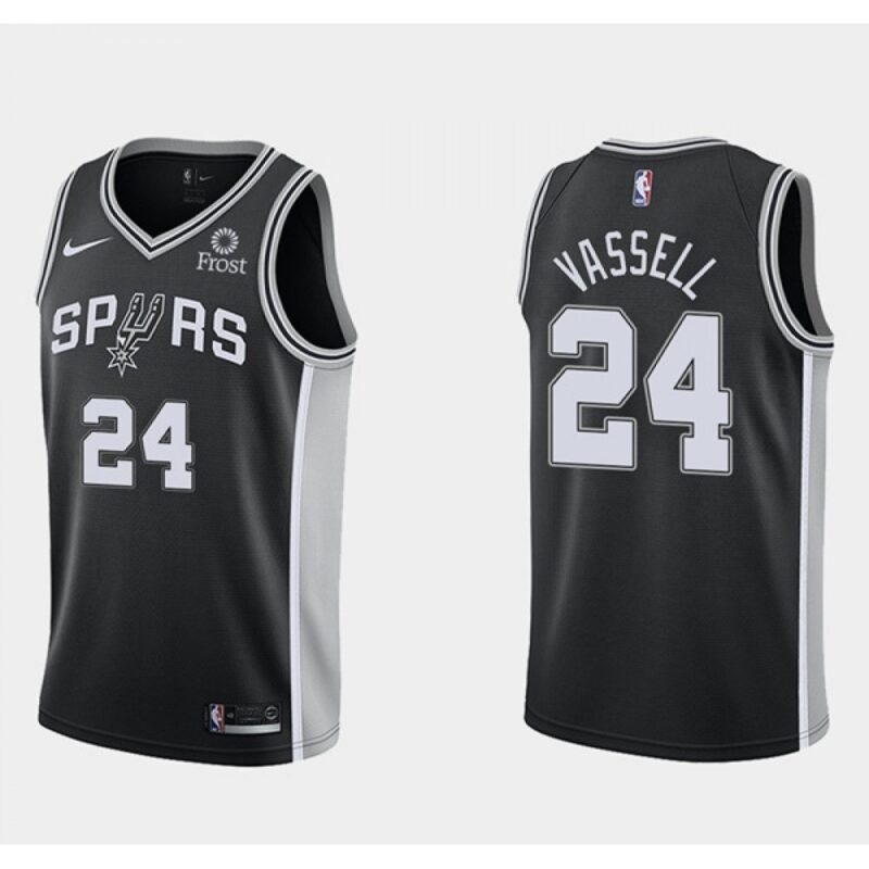 6864456c5020f_1 Men's San Antonio Spurs #24 Devin Vassell Black Icon Edition Stitched Jersey