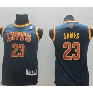 686445f4b63b8_1 Revolution 30 Cavaliers #23 LeBron James Dark Blue Stitched Youth NBA Jersey