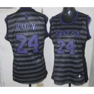 68644612b9cde_1 Lakers #24 Kobe Bryant Black/Grey Women's Groove Stitched NBA Jersey