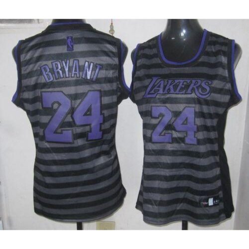 68644612b9cde_1 Lakers #24 Kobe Bryant Black/Grey Women's Groove Stitched NBA Jersey