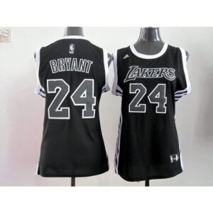 6864461585c29_1 Lakers #24 Kobe Bryant Black/White Women's Fashion Stitched NBA Jersey