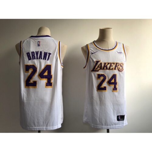 6864461dc6a18_1 Men's Los Angeles Lakers #24 Kobe Bryant White 2018/19 Association Edition Swingman Stitched NBA Jersey