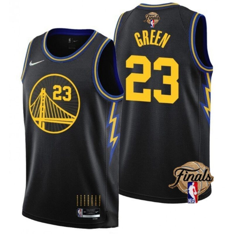 6864463ced0ce_1 Youth Golden State Warriors #23 Draymond Green 2022 Black NBA Finals Stitched Jersey