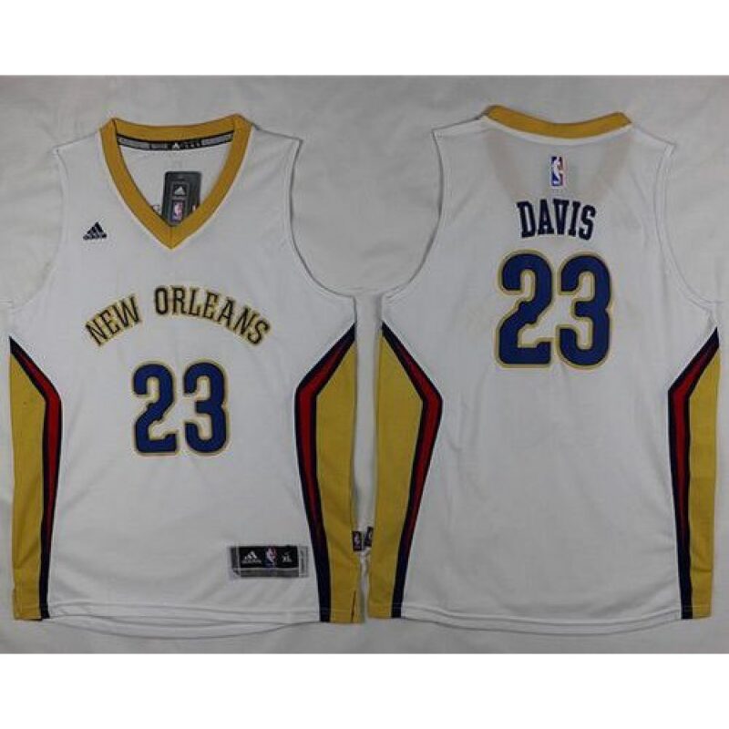 6864464dd2860_1 Pelicans #23 Anthony Davis White Stitched Youth NBA Jersey