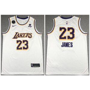 6864473c4a04a_1 Men's Los Angeles Lakers #23 LeBron James "bibigo" White With KB Patch Stitched Jersey