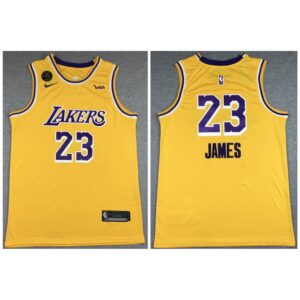6864475bdc807_1 Men's Los Angeles Lakers #23 LeBron James Yellow With KB Patch Stitched Jersey