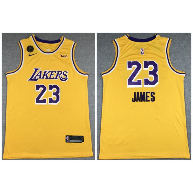 6864475bdc807_1 Men's Los Angeles Lakers #23 LeBron James Yellow With KB Patch Stitched Jersey