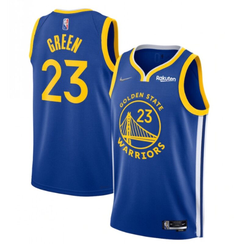 686447633f077_1 Men's Golden State Warriors #23 Draymond Green Royal 75th Anniversary Stitched Basketball Jersey