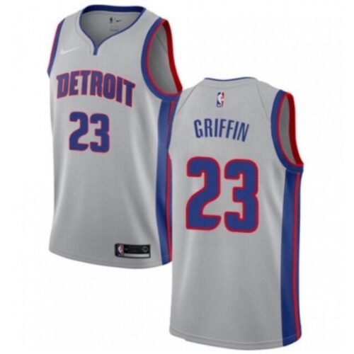 686447866c3a4_1 Men's Detroit Pistons #23 Blake Griffin Silver Stitched NBA Jersey